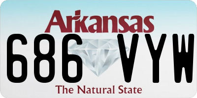 AR license plate 686VYW