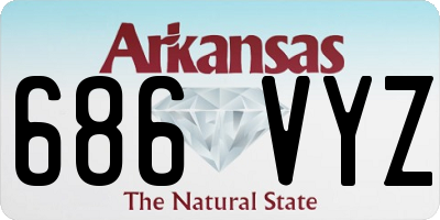 AR license plate 686VYZ