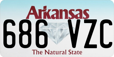 AR license plate 686VZC