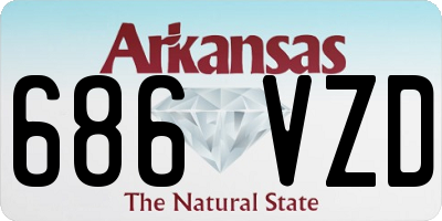 AR license plate 686VZD