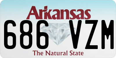 AR license plate 686VZM