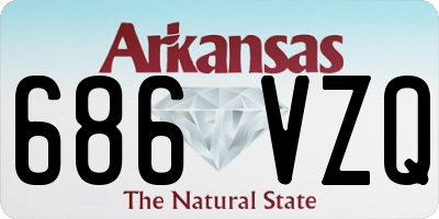 AR license plate 686VZQ