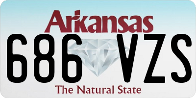 AR license plate 686VZS