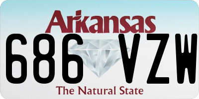 AR license plate 686VZW