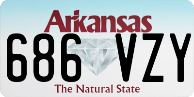 AR license plate 686VZY