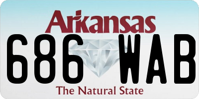 AR license plate 686WAB