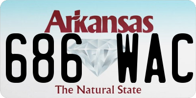 AR license plate 686WAC