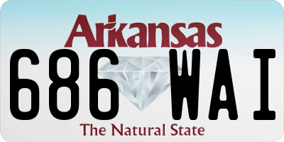 AR license plate 686WAI