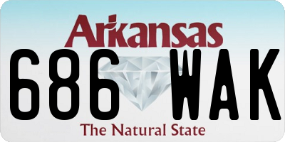 AR license plate 686WAK
