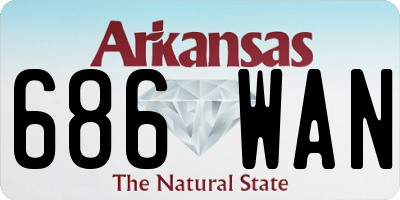 AR license plate 686WAN