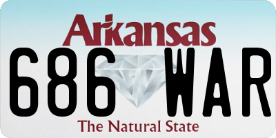 AR license plate 686WAR