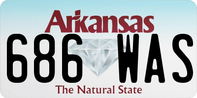 AR license plate 686WAS