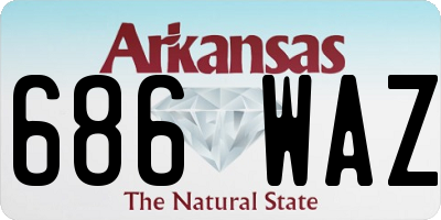 AR license plate 686WAZ
