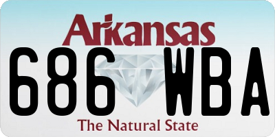 AR license plate 686WBA