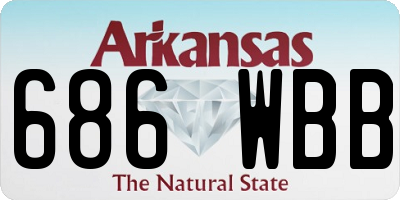 AR license plate 686WBB