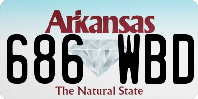 AR license plate 686WBD