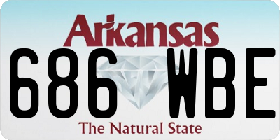 AR license plate 686WBE
