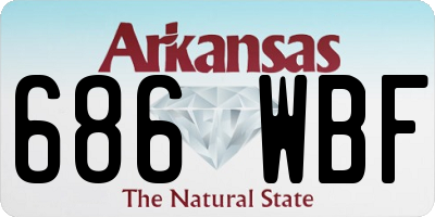AR license plate 686WBF