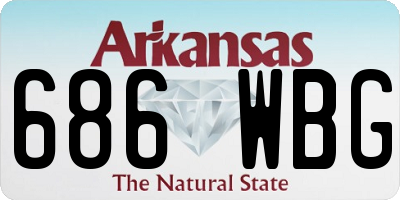 AR license plate 686WBG