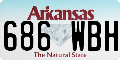 AR license plate 686WBH
