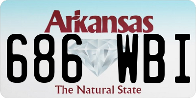 AR license plate 686WBI