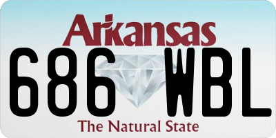 AR license plate 686WBL