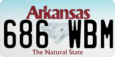 AR license plate 686WBM