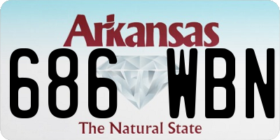 AR license plate 686WBN
