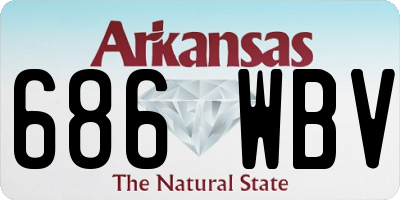 AR license plate 686WBV