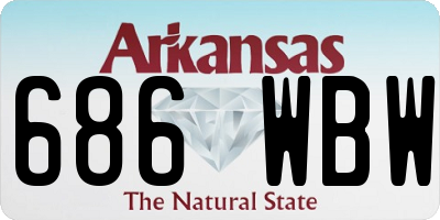 AR license plate 686WBW