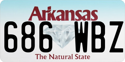AR license plate 686WBZ