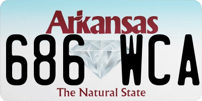 AR license plate 686WCA