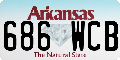 AR license plate 686WCB