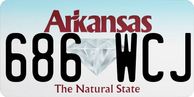 AR license plate 686WCJ