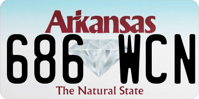 AR license plate 686WCN