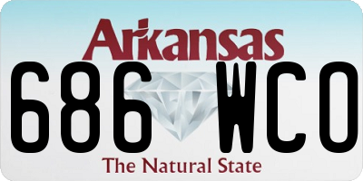 AR license plate 686WCO