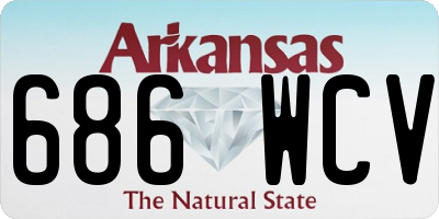 AR license plate 686WCV