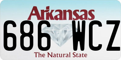 AR license plate 686WCZ