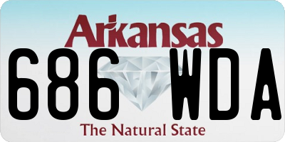 AR license plate 686WDA