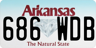AR license plate 686WDB