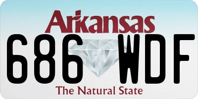 AR license plate 686WDF