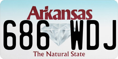 AR license plate 686WDJ