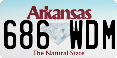 AR license plate 686WDM