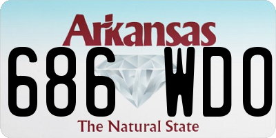 AR license plate 686WDO
