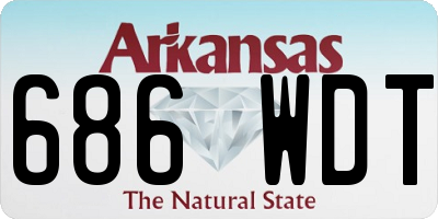 AR license plate 686WDT