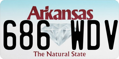 AR license plate 686WDV