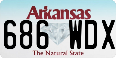 AR license plate 686WDX
