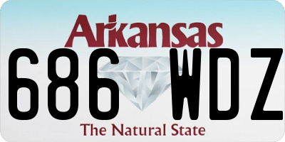 AR license plate 686WDZ