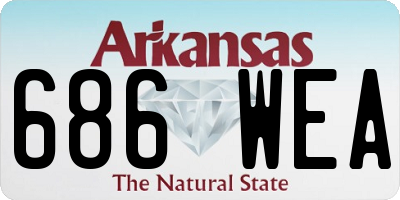 AR license plate 686WEA