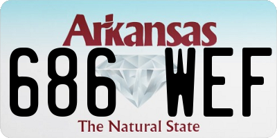 AR license plate 686WEF